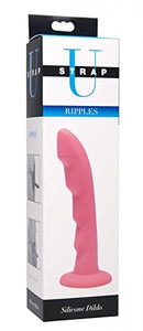 Ripples Silicone Dildo Strap On Compatible - Pink