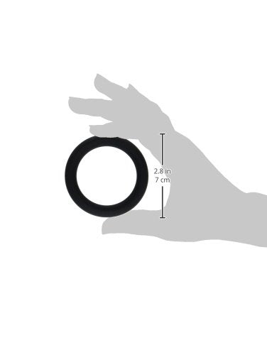 Ignite Wide Silicone Donut Ring, Black, 2 Inch