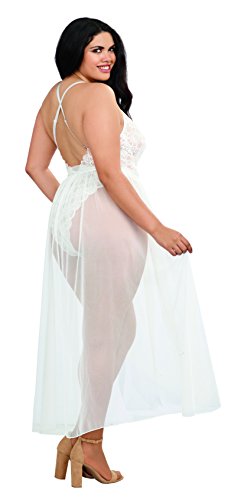 Dg Teddy & Maxi Skirt W/ G-String Wht 1X