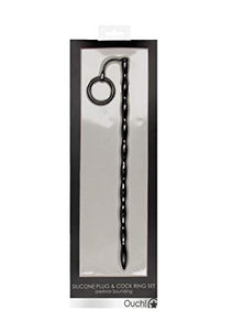 Ouch Urethral Snd Silplg Ckrng Set Blk