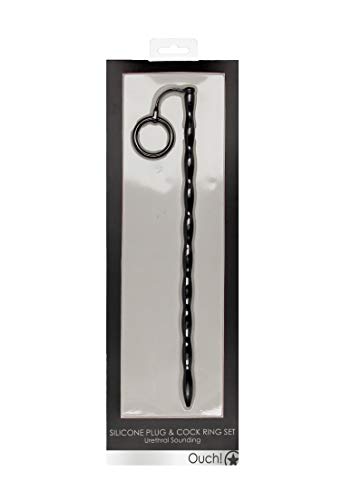 Ouch Urethral Snd Silplg Ckrng Set Blk