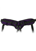 Harness The Moment Velvet Strap-on Corset-Purple