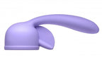 Wand Essentials Fluttering Kiss Dual Stimulation Silicone Wand Massager Attachment, Purple (Ad440)