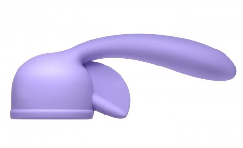 Wand Essentials Fluttering Kiss Dual Stimulation Silicone Wand Massager Attachment, Purple (Ad440)