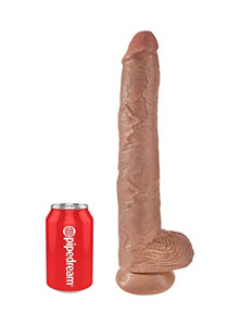 King Cock 14In Cock With Balls - Tan