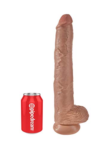 King Cock 14In Cock With Balls - Tan