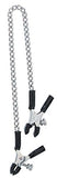 Spartacus Adjustable Micro Plier Nipple Clamps With Link Chain Silver