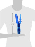 Golden Triangle Twice Da Vice Waterproof Multi-Speed Vibrator, Blue