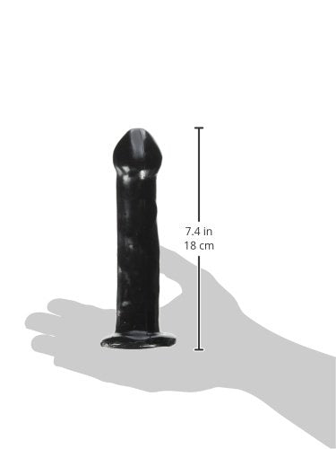 Basix Rubber Works 6.5-Inch Suction Cup Dong, Black
