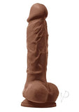 Colours - Pleasures - Vibrating - 5 Inch Dildo -  Brown