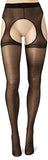Sheer Suspender Pantyhose Black Q/S