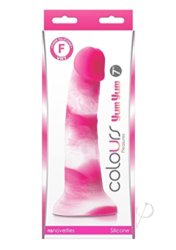 Ns Novelties Colours Pleasures Yum Yum 7 Inches Dildo - Pink