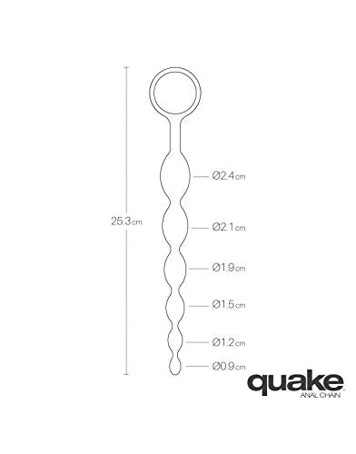 Vedo Quake Flexible Silicone Anal Bead Chain With Easy Safe Removal Ring Waterproof Body Safe