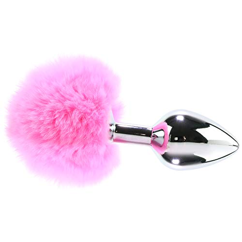 Cousins Group Iris Med Silver Plug With Pom Pom, Pink