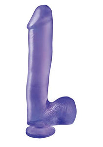 Basix 10-Inch Suction Cup Dong, Purple