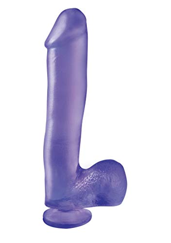 Basix 10-Inch Suction Cup Dong, Purple