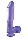 Basix 10-Inch Suction Cup Dong, Purple