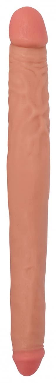 Curve Novelties Jock Tapered Double Dong, Flesh, 16 Inch