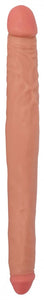 Curve Novelties Jock Tapered Double Dong, Flesh, 16 Inch