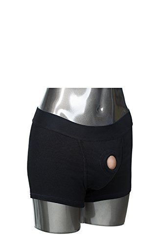 California Exotic Novelties Packer Gear Black Boxer Brief Harness Large/X-Large, Black