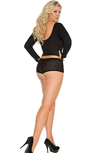 Plus Size Cami Top And Booty Short Set- Fits Size 14-18, 1X/2X, Blk