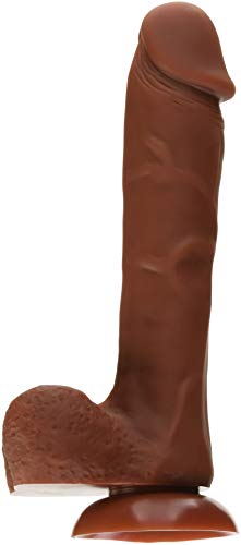 Cloud 9 Novelties 9 Inch Silicone Odorless Dildo With C-Rings (Brown)