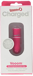 Screaming O Charged Vooom Rechargeable Bullet Vibe, Pink,1 Count,Scvchgbulpk