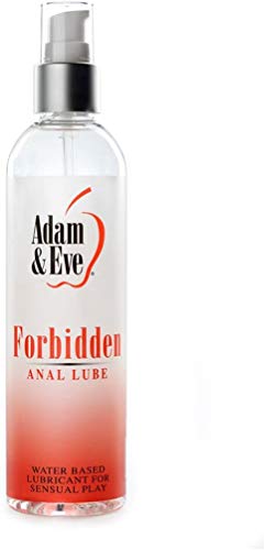 Adam & Eve Forbidden Anal Lube 8 Oz. | Odorless, Water Based Lubricant For Men, Women And Couples