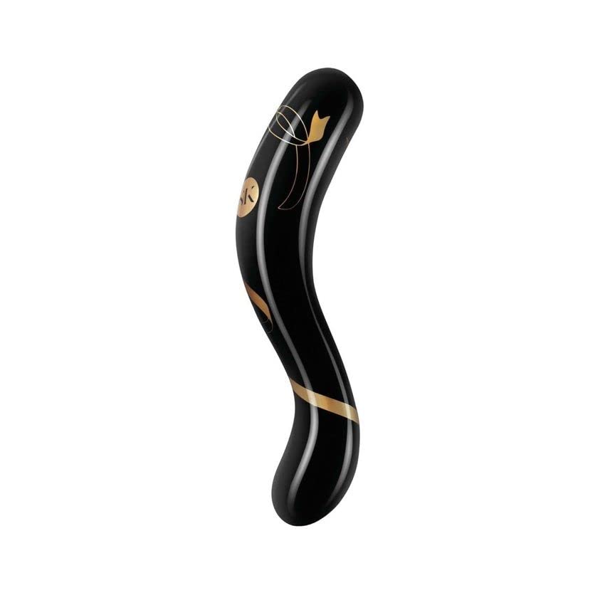 Secret Kisses 7In Double Ended Dildo Black & Gold