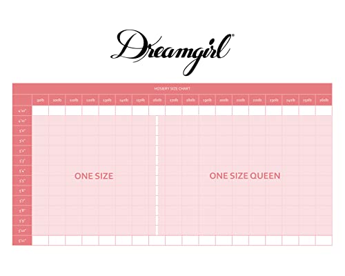 Dreamgirl Womens Plus-Size Lace Top Sheer Thigh-High Stockings, White, Queen/Small