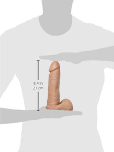 Doc Johnson The Realistic Cock With Removable Suction Cup  8 Inch  Fmachine And Harness Compatible Dildo  Caramel