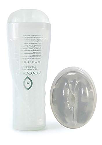 Topco Cyberskin Release Tight Ass Stroker, Clear Vibrating