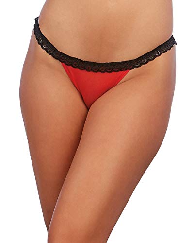 Dg Stretch Mesh Panty Red/Black L