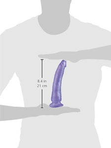 Basix 7In. Slim Dong W/Suction Cup Purp