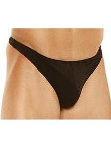 Elelgant Moments Mens Lycra Thong, Black, Medium