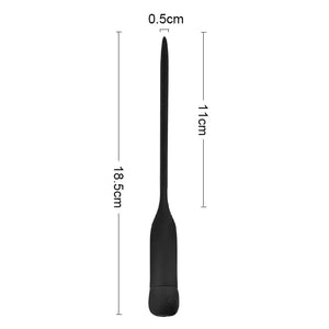 Cupeniss Urethral Sounds Vibrator, Silicone Urethral Vibrating Penis Plug with 10 Vibration Prostate Stimulation Masturbator Mas