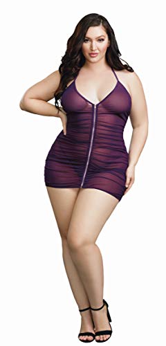 Dg Stretch Mesh Chemise Plum Q