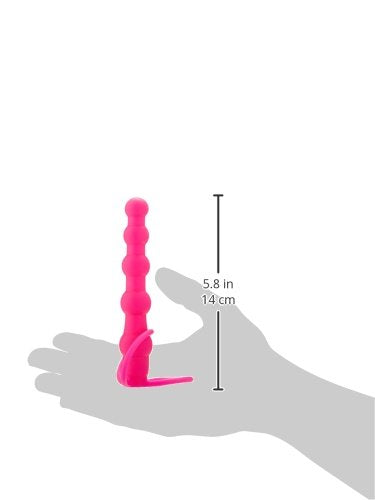 California Exotic Novelties Silicone Love Rider Beaded Dual Penetrator, Pink, 0.12 Pound