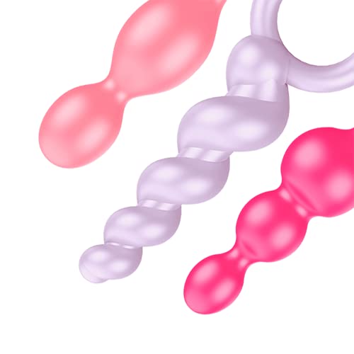 Satisfyer Booty Call Plugs | 3-Piece Silicone Plug Set | 13.5-14 Cm | Waterproof (Ipx7) | Skin-Friendly Silicone | Sex Toy For B