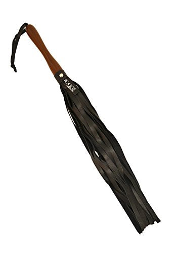 Rouge Flogger W/Wooden Handle Black