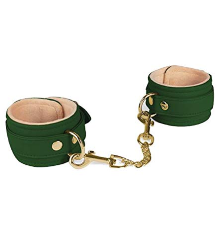 Spartacus Pu Wrist Cuffs W/Plush Lining - Green