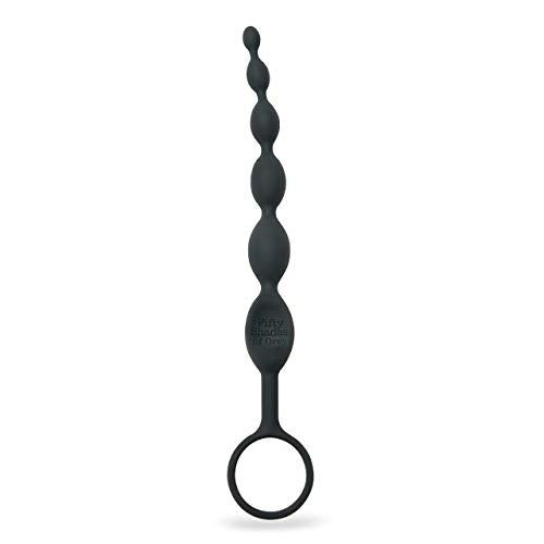 Fifty Shades Of Grey Pleasure Intensified Black Silicone Anal Beads - Graduated Size - 7.5 Inch