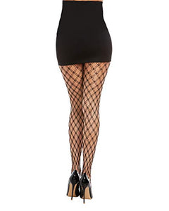 Dg Knitted Fence Net Pantyhose Black Os
