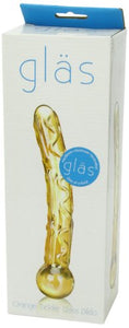 Glas Orange Tickler Glass Dildo