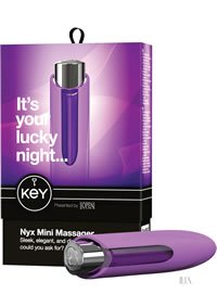 Jopen Jopen Key Nyx Waterproof Vibrator With Silicone Sleeve 5 Inch, Lavender