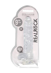 Realrock Jelly Dildo With Balls 9&quot; Clear