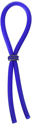 Bolo C-Ring Lasso Blue Gems Bead Silicone, Blue, 1.3 Ounce