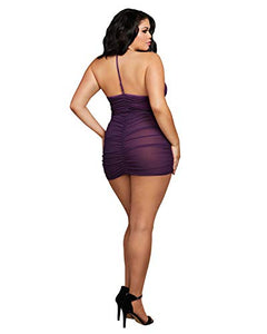 Dg Stretch Mesh Chemise Plum Q