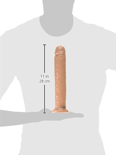 Ignite Cock Dildo With Suction Cup, Brown, 10 Inch