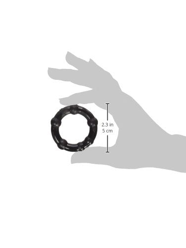 Shibari Triton Enhancement Pleasu-Rings Black With Knubbs